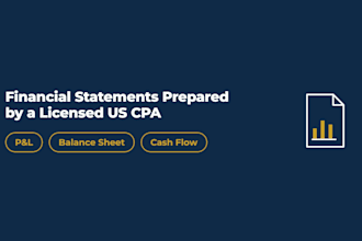 prepare financial statements, profit and loss, balance sheet, cash flow