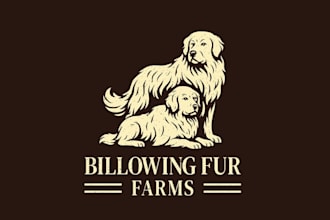design best quality billowing fur farms logo