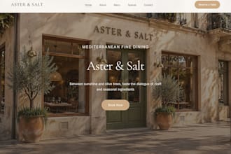 build a custom website for restaurants, cafes, bars, and small businesses