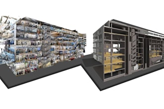 clean up point cloud scan in cloudcompare, recap pro, rvt ifc dwg deliverable