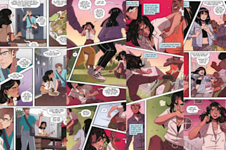 draw graphic novel comic strip comic book page storyboard artist retro comic art
