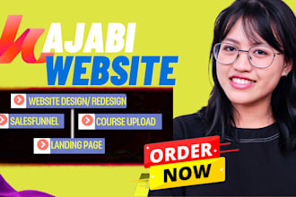 do kajabi website redesign, kajabi landing page, or kajabi online course upload