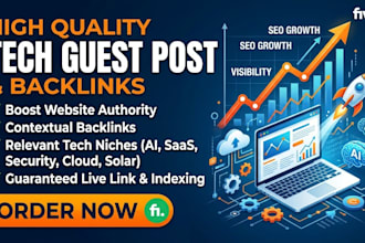 provide tech backlinks and tech guest post to improve DR