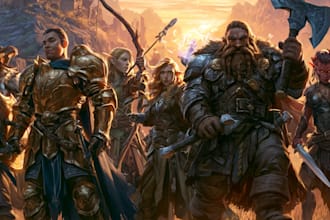 illustrate your dnd party in a custom fantasy scene