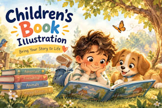 illustrate children story book illustration, bible story and picture book