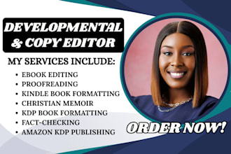 developmental edit, copy edit, proofread christian manuscript, KDP formatting