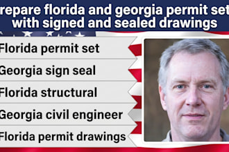 prepare florida and georgia permit sets with signed and sealed drawings
