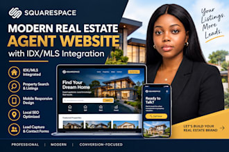 build a modern real estate agent portfolio website with idx mls integration