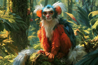 create an exotic animal or pet illustration for you