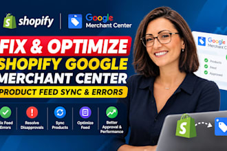 fix and optimize shopify google merchant center, sync shopify product feed error
