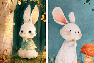 make cute watercolour illustrations
