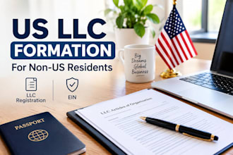 help with US llc formation registration and ein for non US residents