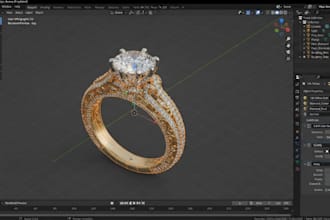 design 3d jewelry, jewelry cad, rings, pendants and realistic rendering