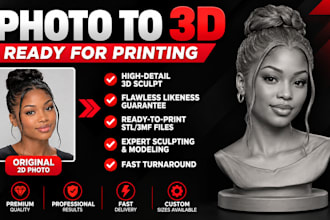 3d model zbrush sculpting of realistic head, bust or character for 3d printing