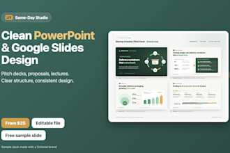 design a clean powerpoint or google slides presentation