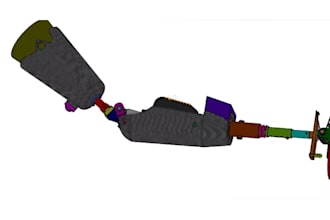 design a bionic leg and mechanical assembly in solidworks