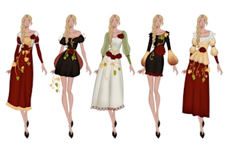create fashion design based on your moodboard
