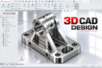 do 3d cad design, 3d product design mechnical design in solidworks and fusion360