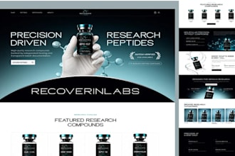 design a peptide website and research peptide store with woocommerce peptide