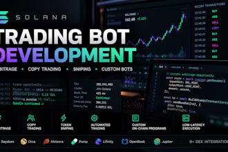 develop solana arbitrage, copy trading and sniping bots