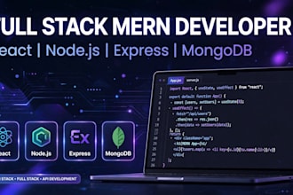 develop a full stack mern website with react node and mongodb