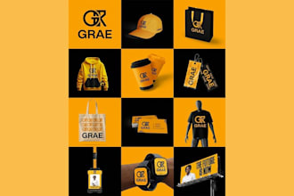create brand identity and logo and poster