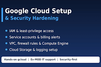 set up and secure your google cloud project, iam and billing