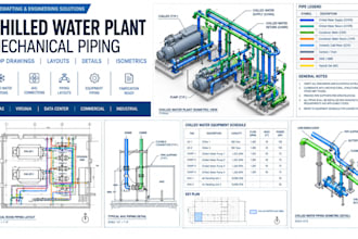 draft texas virginia chilled water plant mechanical piping shop drawings
