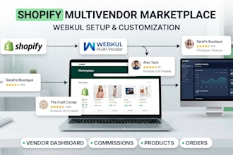 build shopify multivendor marketplace using webkul