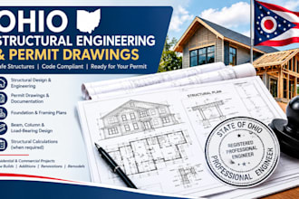 provide ohio stamp, structural engineering and permit drawings