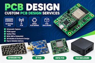 do pcb design, keyboard pcb, rf pcb, esp32 pcb design, pcb enclosure