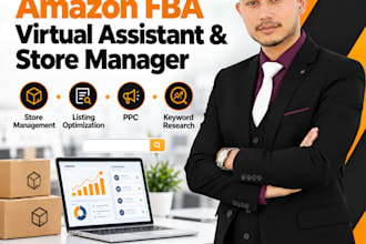 be your amazon fba virtual assistant and manage your amazon store
