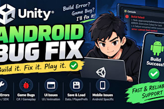 fix unity android build errors and game bugs