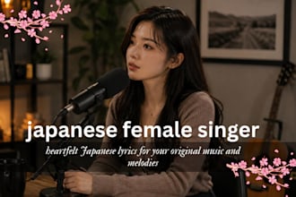 write heartfelt japanese lyrics for your original music melody