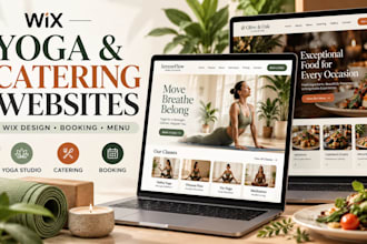 yoga studio catering website design wix booking restaurant food ordering website