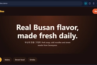 build a modern restaurant website with online menu