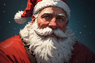 create santa portrait art