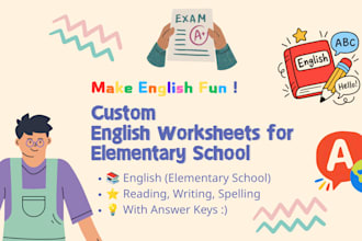 create custom english worksheets