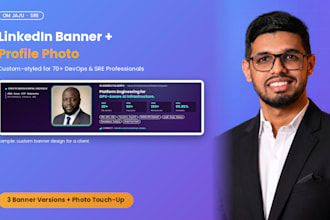 design a perfect linkedin banner and polish your profile photo