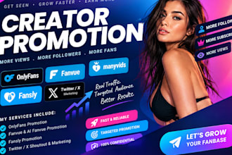 fast fansly fanvue shoutout promotion, onlyfans page, twitter socialmedia promo