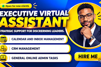 executive virtual assistant, general VA personal assistant, social media manager