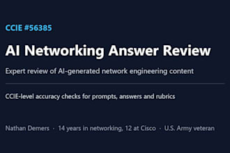 review ai generated network engineering answers as a ccie expert