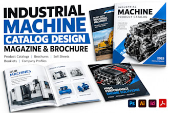 design industrial machine product catalog design engine catalog brochure design