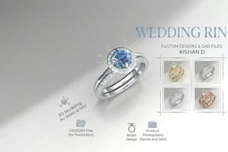 do professional jewellery cad design and 3d  modeling
