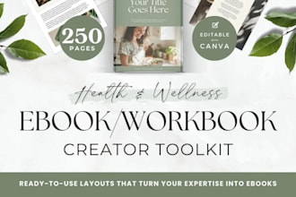 design self help and wellness PDF ebook, lead magnet, workbook KDP, etsy sales