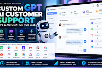 build custom gpt customer support apps and ai automation for saas