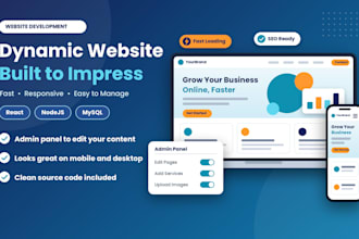 build a dynamic website with admin panel