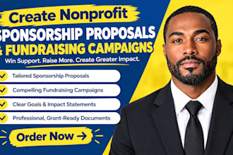 create nonprofit sponsorship proposals and fundraising campaigns