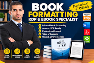 professionally format your book for KDP and ebook