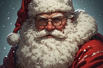 create personalized santa portrait artwork